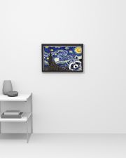Racoon starry night poster 17x11 Poster poster-landscape-17x11-lifestyle-04