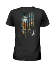 American Flag Retro style Ladies T-Shirt tile