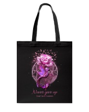 Never give up Tote Bag tile