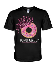 Donut give up V-Neck T-Shirt tile