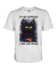 I'm not depressed V-Neck T-Shirt tile