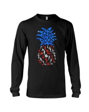 Patriotic shark pineapple - Printed apparels Long Sleeve Tee tile