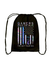 Gamers Back the Blue Drawstring Bag tile