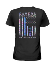 Gamers Back the Blue Ladies T-Shirt back