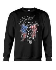 Nurse American flag Crewneck Sweatshirt front
