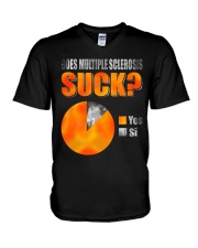 Pie graph shirt V-Neck T-Shirt tile