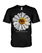 I am unique autism V-Neck T-Shirt tile