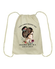 Paradise will be a kind of library Drawstring Bag tile