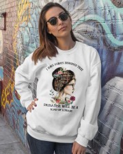 Paradise will be a kind of library Crewneck Sweatshirt lifestyle-unisex-sweatshirt-front-3