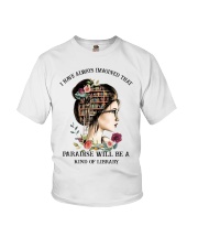 Paradise will be a kind of library Youth T-Shirt tile