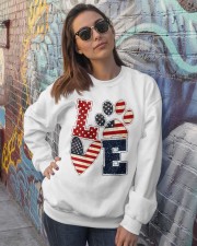 Love Independence Day Crewneck Sweatshirt lifestyle-unisex-sweatshirt-front-3