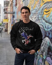 Hummingbird American flag Crewneck Sweatshirt lifestyle-unisex-sweatshirt-front-2