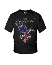 Hummingbird American flag Youth T-Shirt tile