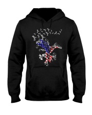 Hummingbird American flag Hooded Sweatshirt tile