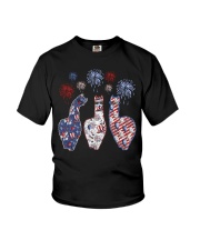 Patriotic llamas Youth T-Shirt tile