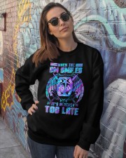 When the DM Smiles It's Already Too Late Crewneck Sweatshirt lifestyle-unisex-sweatshirt-front-3