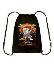 Happy Hallothanksmas Drawstring Bag tile