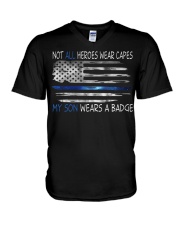 Not all heroes wear capes V-Neck T-Shirt tile