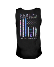 Gamers Back the Blue Unisex Tank tile
