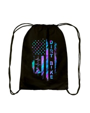 Dirt bike American flag Drawstring Bag tile