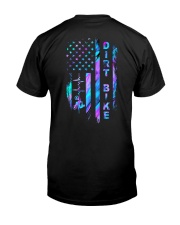 Dirt bike American flag Classic T-Shirt tile