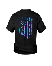 Dirt bike American flag Youth T-Shirt tile