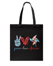 Peace Love America - Printed apparels Tote Bag tile