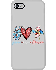 Peace Love America - Printed apparels Phone Case tile