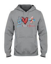 Peace Love America - Printed apparels Hooded Sweatshirt tile