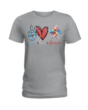 Peace Love America - Printed apparels Ladies T-Shirt tile