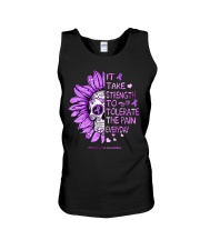 It takes strength to tolerate the pain Unisex Tank tile