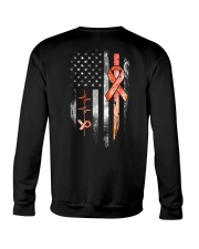 Multiple sclerosis awareness American flag Crewneck Sweatshirt tile