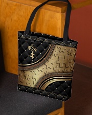 Autism awareness metal pattern print All-over Tote aos-all-over-tote-lifestyle-front-02