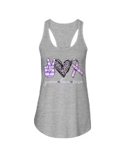 Peace love cure Ladies Flowy Tank tile