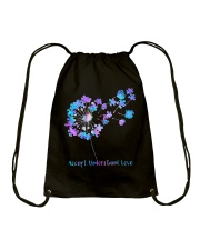 Accept understand love Drawstring Bag tile