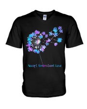 Accept understand love V-Neck T-Shirt tile