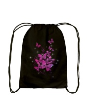 Never give up Drawstring Bag tile