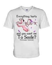 Every thing hurts V-Neck T-Shirt tile