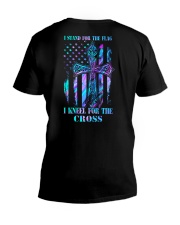I stand for the flag I kneel for the cross V-Neck T-Shirt tile