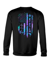 Sea lover American flag Crewneck Sweatshirt tile