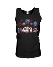 Patriotic Camping t-shirt Unisex Tank tile