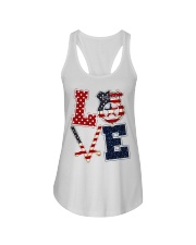 Love Independence Day Ladies Flowy Tank tile