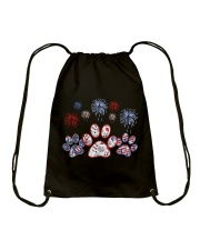 Patriotic paws Drawstring Bag tile