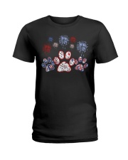 Patriotic paws Ladies T-Shirt tile