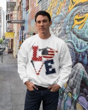 Love Independence Day Crewneck Sweatshirt lifestyle-unisex-sweatshirt-front-2