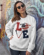 Love Independence Day Crewneck Sweatshirt lifestyle-unisex-sweatshirt-front-3