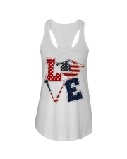 Love Independence Day Ladies Flowy Tank tile