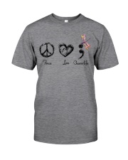 Peace love choose life Classic T-Shirt front