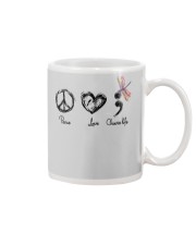 Peace love choose life Mug tile