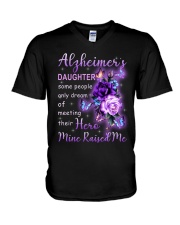Alzheimer's daughter V-Neck T-Shirt tile